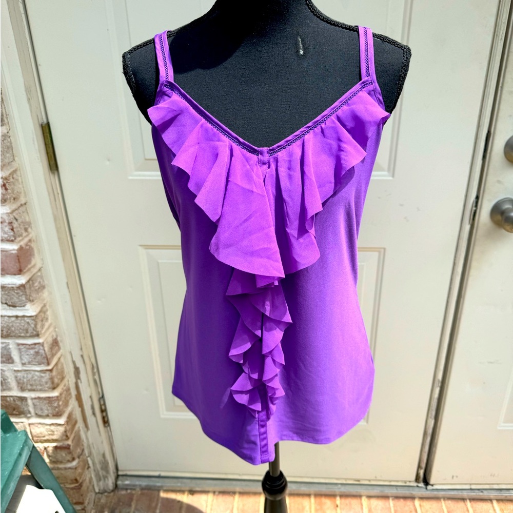 White House Black Market, Purple, Cami, Size Large